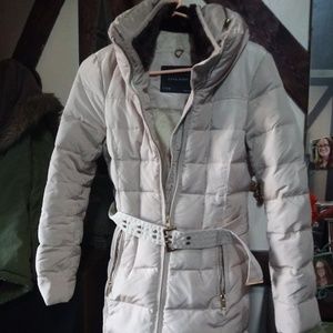 Zara Basic Cream Buckle Jacket